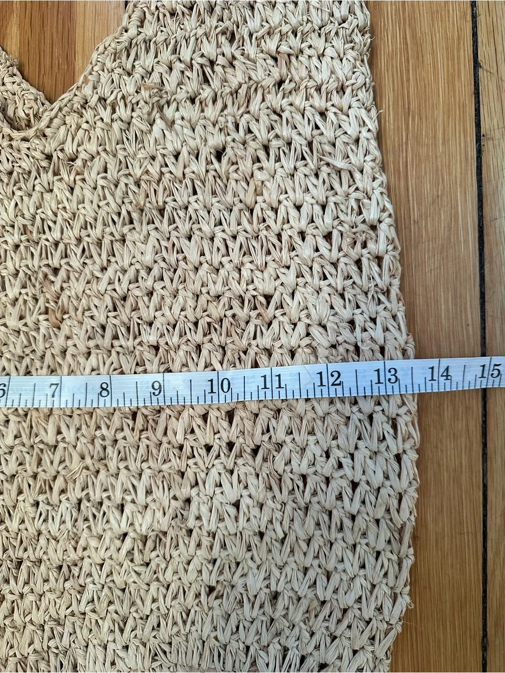Faherty Raffia Crochet Hobo Tote Bag Slouchy Coastal Minimalist